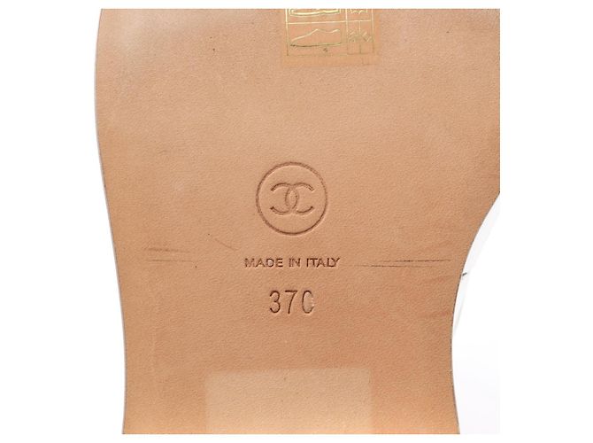 Timeless Chanel Coco Mark Leder-Stoff-Stiefel Schwarz Silber - Ansicht 6