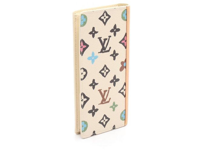 Cartera Louis Vuitton Brazza Monogram Long Blanco Multicolor Crudo - vista 2