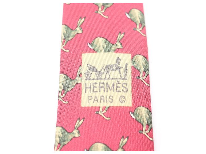 Hermès Hermes Silk Tie Red - view 4