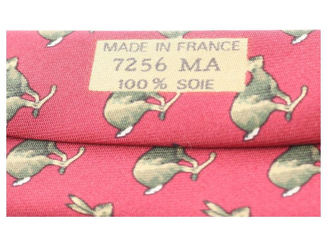 Hermès Hermes Silk Tie Red - view 5