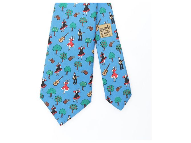 Hermès Hermes Silk Tie Blue - view 2