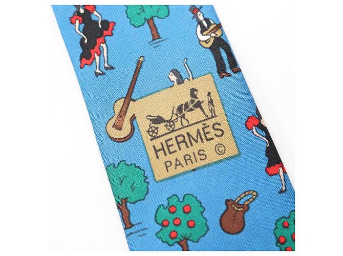 Hermès Hermes Silk Tie Blue - view 4