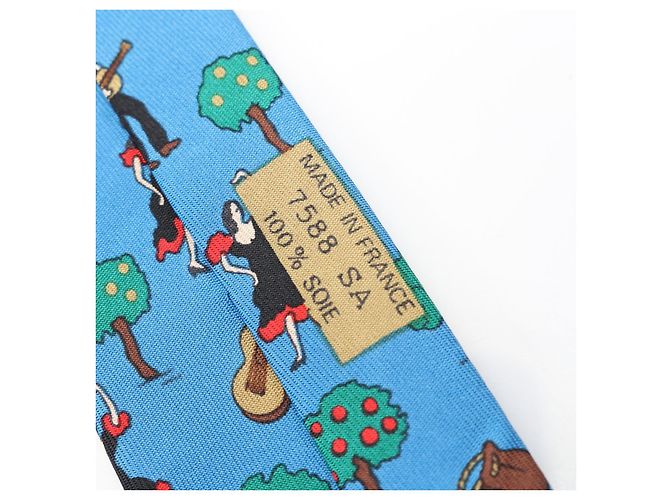 Hermès Hermes Silk Tie Blue - view 5