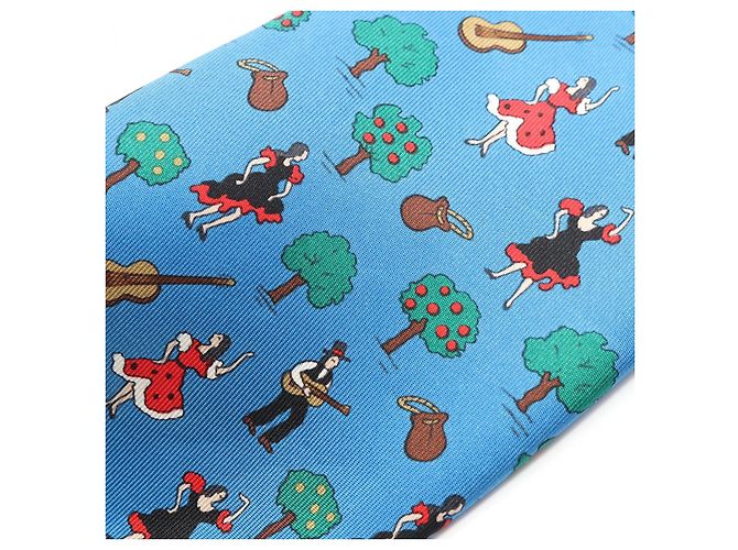 Hermès Hermes Silk Tie Blue - view 6