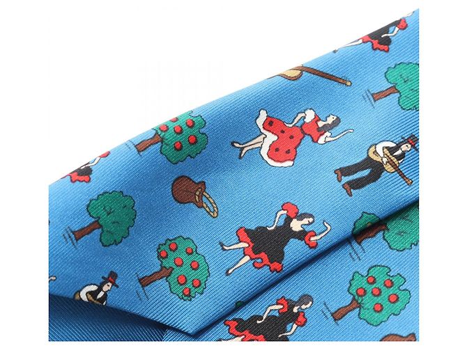 Hermès Hermes Silk Tie Blue - view 7