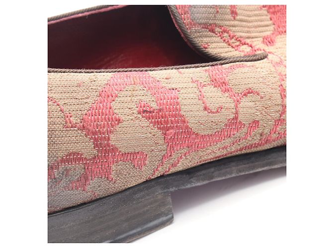 Dolce & Gabbana Jacquard-Stoffschuhe Rot Khaki - Ansicht 9