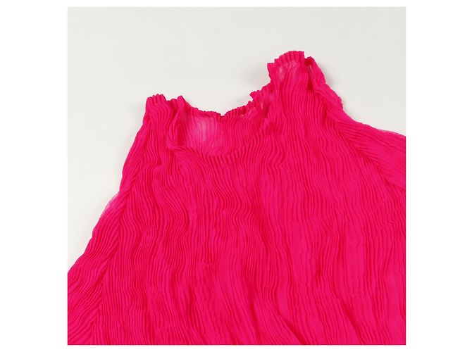 Issey Miyake Plissee-Oberteil aus Polyester Pink - Ansicht 9