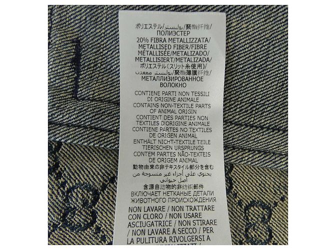 Gucci Washed Organic Denim Jacket Blau Marineblau - Ansicht 4