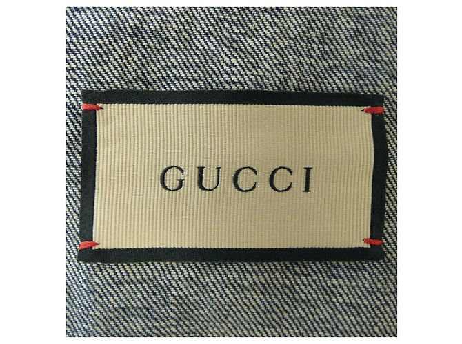 Gucci Washed Organic Denim Jacket Blau Marineblau - Ansicht 5