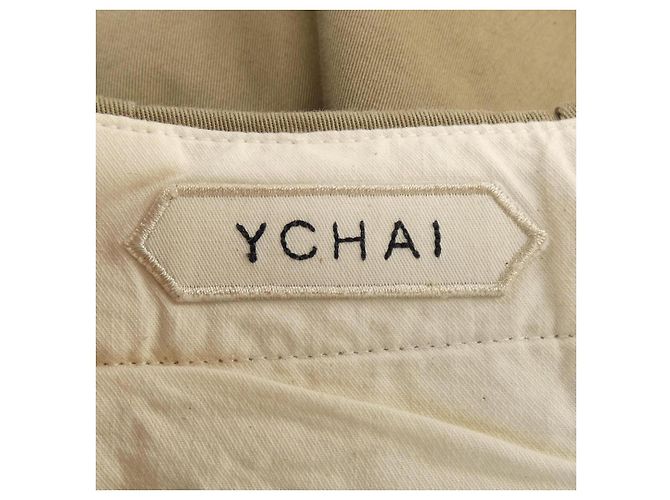 Autre Marque Pantaloni Ychai Verde Cachi - vista 4