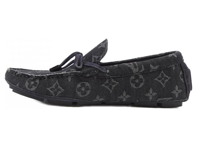 Mocassini Louis Vuitton LV Driver Line Monogram Denim Blu Blu navy - vista 2