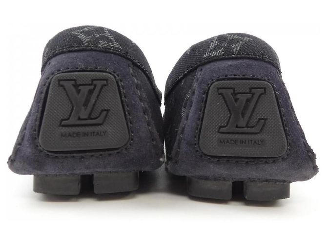 Mocassini Louis Vuitton LV Driver Line Monogram Denim Blu Blu navy - vista 5