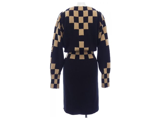 Louis Vuitton Kleid aus Kaschmir-Mischung Schwarz - Ansicht 2