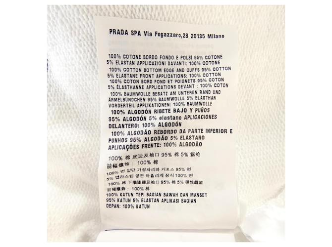 Moletom de algodão Prada Branco - vista 3