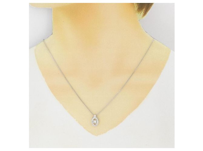 Autre Marque Collana in oro bianco Au750 e diamanti Argento - vista 6