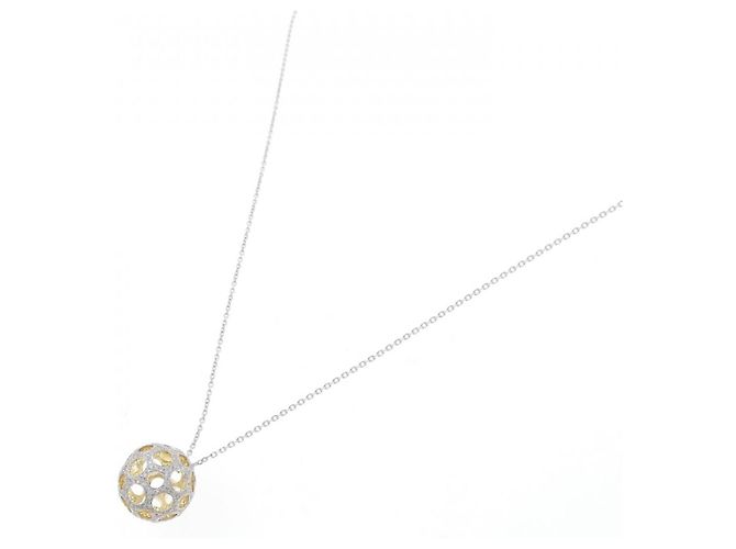 Autre Marque Collana in oro bianco Au750 e oro giallo Au750 con diamanti D'oro - vista 2