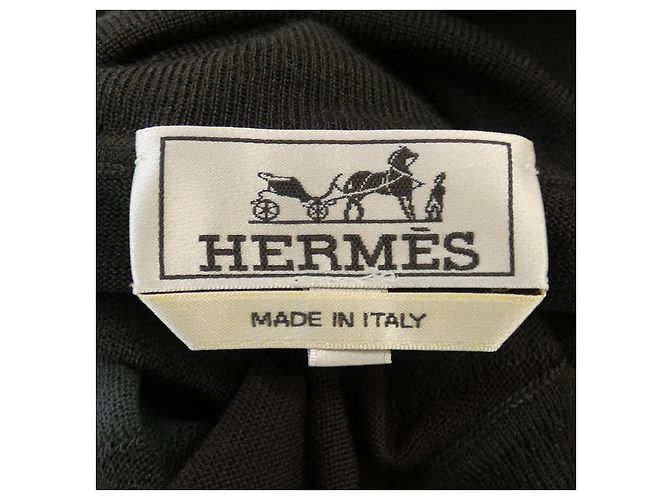 Hermès Kaschmir Strickpullover Grün Khaki - Ansicht 4