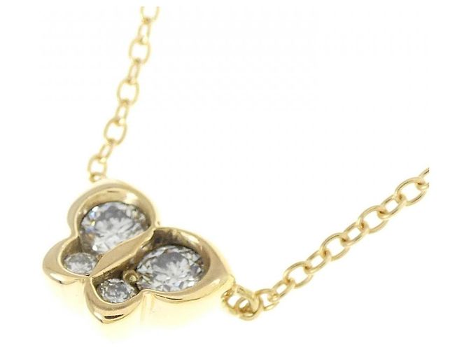 Autre Marque Collana Butterfly in Diamanti Au750 D'oro - vista 3