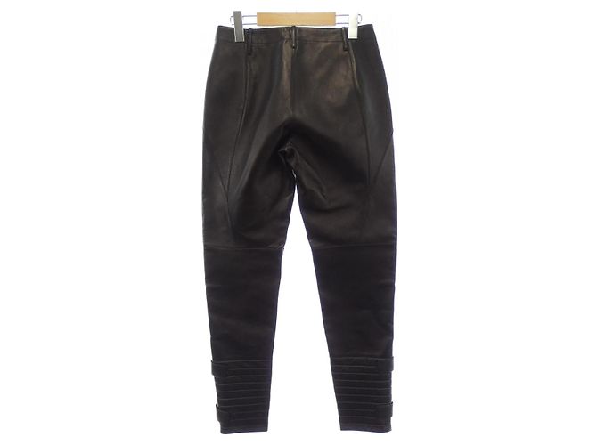 Pantalones Gucci de piel de cordero negra - vista 2