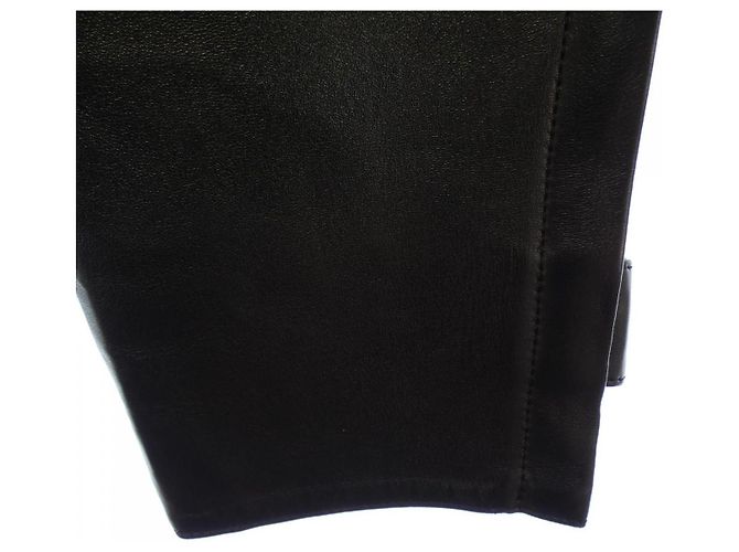 Pantalones Gucci de piel de cordero negra - vista 5