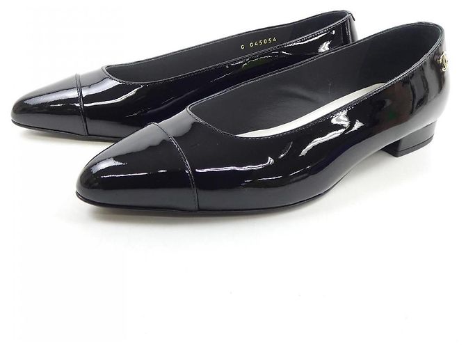 Timeless Chanel Lackleder-Ballerinas Schwarz - Ansicht 3