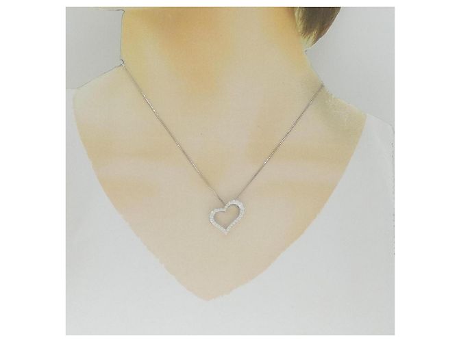 Autre Marque Collana in oro bianco Au750 e diamanti Argento - vista 6