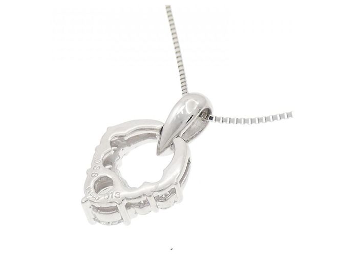 Autre Marque Collana di Diamanti Pt900 Pt850 Argento - vista 4