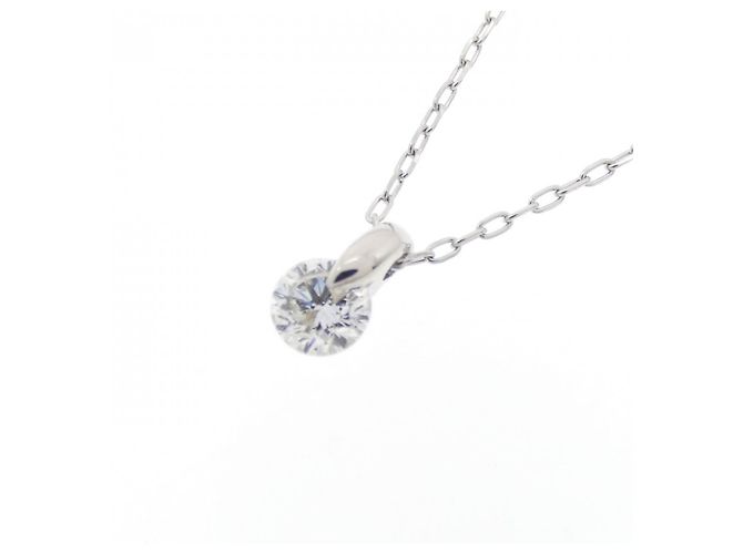 Autre Marque Collana solitario con diamante PT850 Argento - vista 3