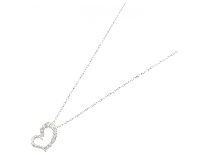 Autre Marque Collana Cuore di Diamanti PT900 PT850 Argento - vista 2