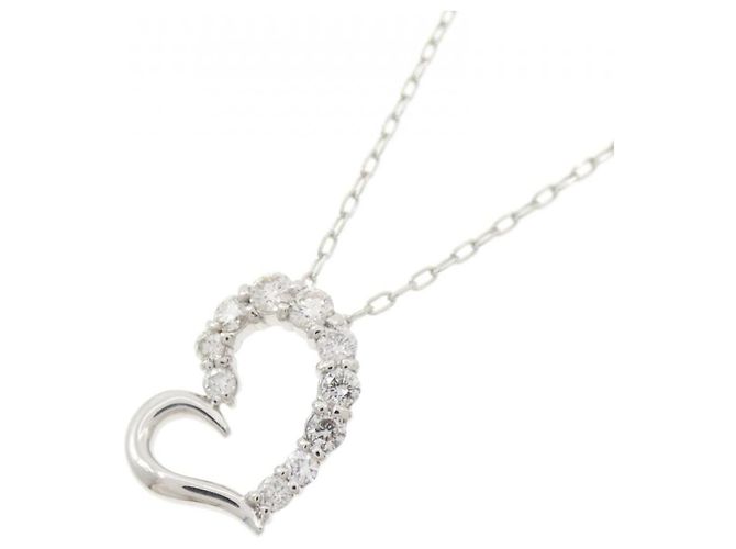 Autre Marque Collana Cuore di Diamanti PT900 PT850 Argento - vista 3