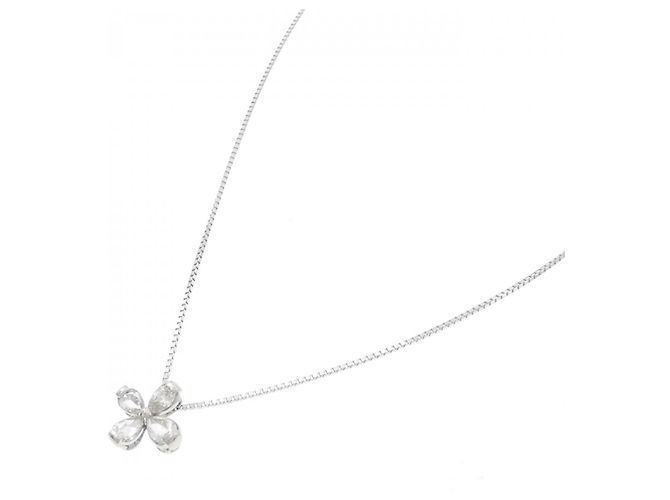 Autre Marque Collar de oro blanco y diamantes Au750 Plata - vista 2