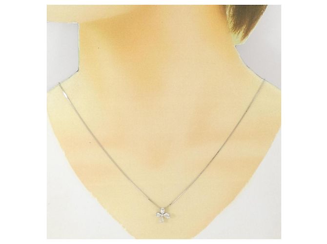 Autre Marque Collar de oro blanco y diamantes Au750 Plata - vista 6