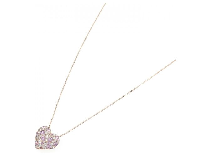 Autre Marque Collana in zaffiri e diamanti Au750 Rosa - vista 2