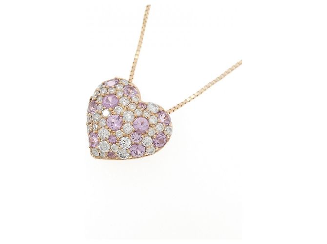 Autre Marque Collana in zaffiri e diamanti Au750 Rosa - vista 3