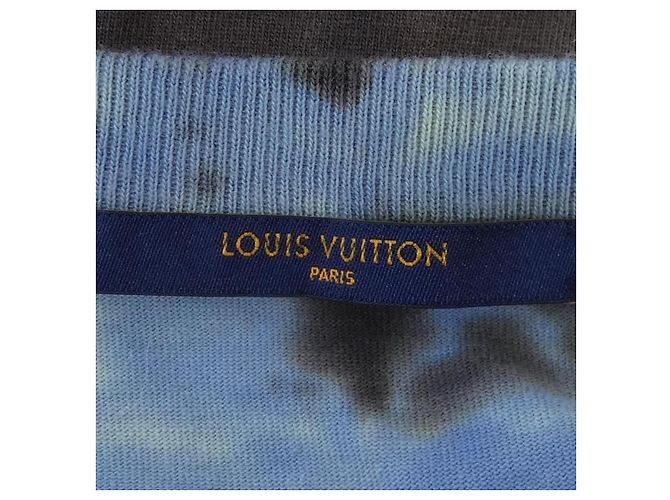 Camiseta de algodón Louis Vuitton Castaño Negro Azul Verde - vista 4