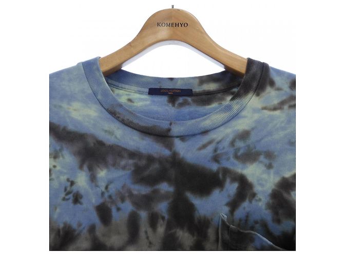 Camiseta de algodón Louis Vuitton Castaño Negro Azul Verde - vista 5