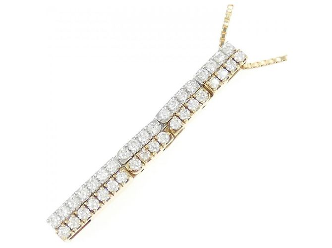 Autre Marque Colar de Diamante Au750 Dourado - vista 3