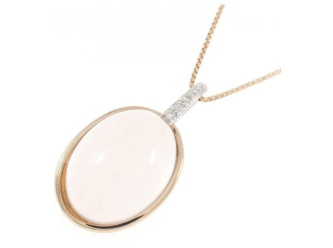 Autre Marque Collana in platino e quarzo rosa Au750 - vista 3