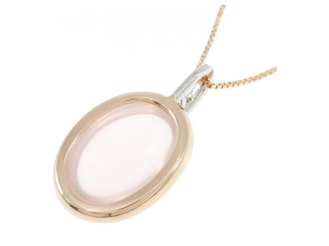 Autre Marque Collana in platino e quarzo rosa Au750 - vista 4