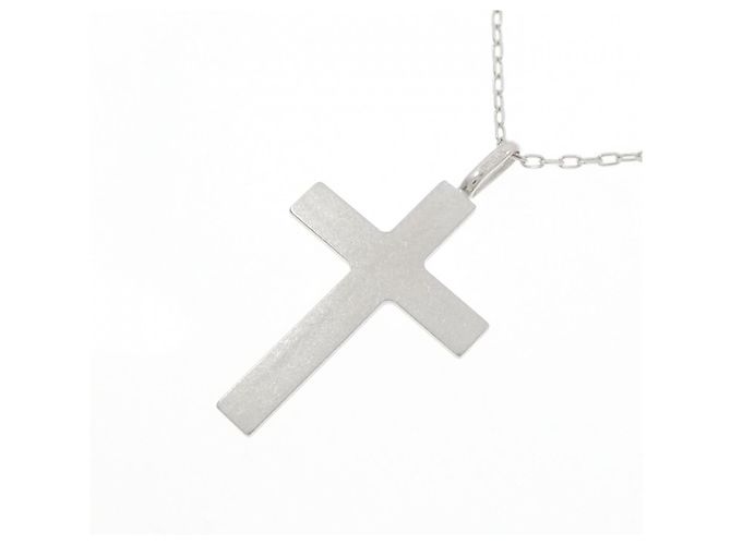 Autre Marque Collana Croce Au750 Argento - vista 4