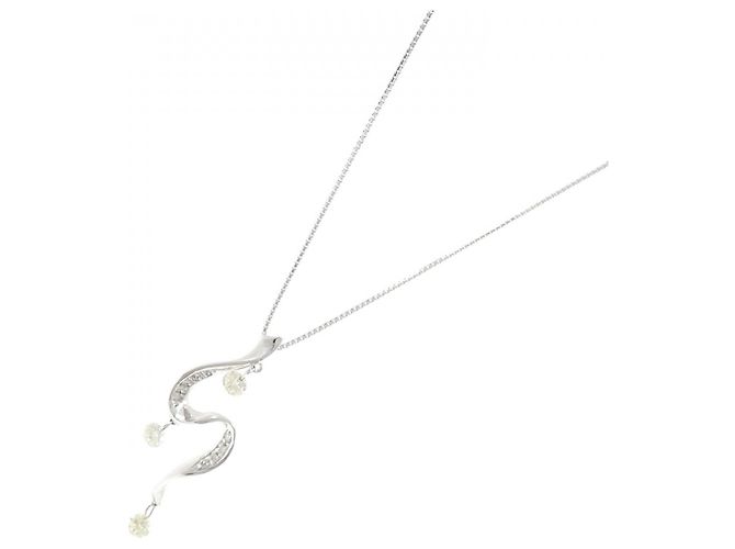 Autre Marque Collana in oro bianco e diamanti Au750 Argento - vista 2