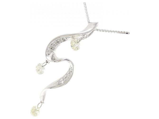 Autre Marque Collana in oro bianco e diamanti Au750 Argento - vista 3