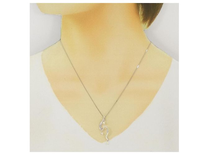 Autre Marque Collana in oro bianco e diamanti Au750 Argento - vista 6