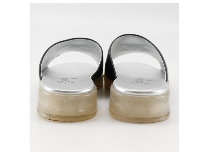 Timeless Sandali Chanel Coco Mark in pelle Nero - vista 3