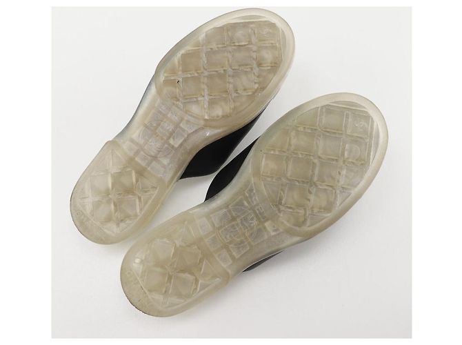 Timeless Sandali Chanel Coco Mark in pelle Nero - vista 5