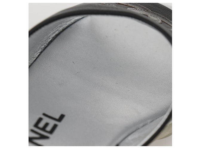 Timeless Sandali Chanel Coco Mark in pelle Nero - vista 9