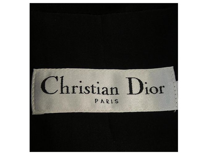 Abrigo de seda Christian Dior Negro - vista 4