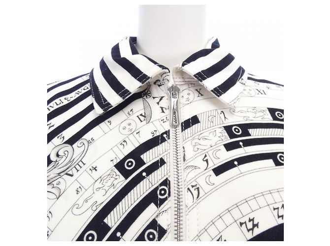 Hermès Giacca di lana Hermes Nero Bianco - vista 5
