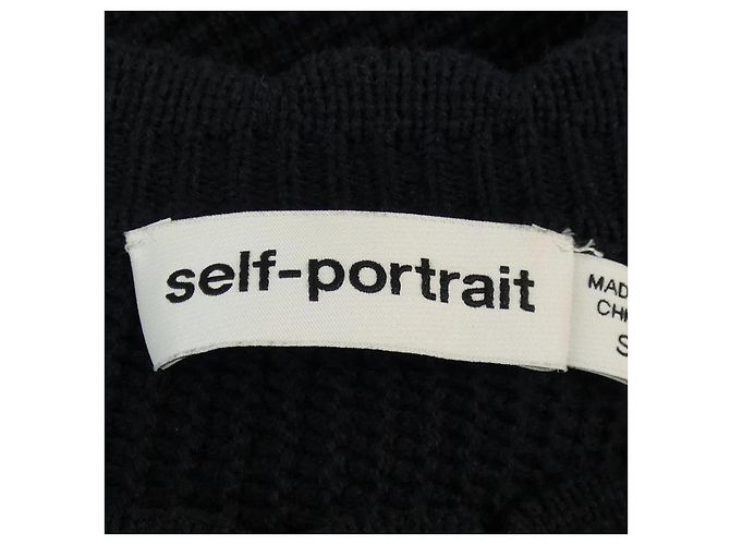 Autre Marque Self-Portrait Kleid Blau Marineblau - Ansicht 4