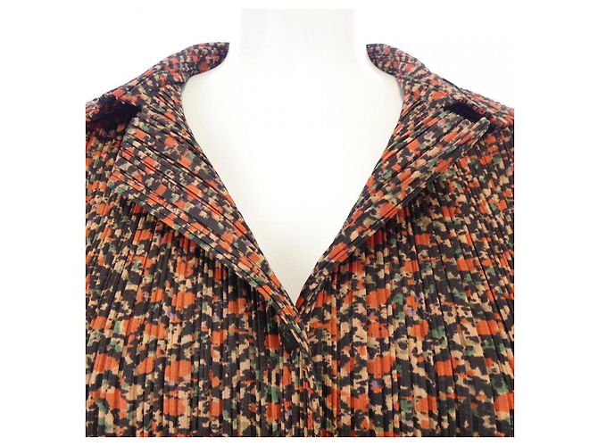 Autre Marque Camicia Pleats Please PP74-JK725 Marrone Rosso - vista 4